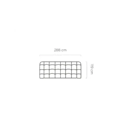 Sofa CAMPILE 288 cm elektrycznie wysuwane siedzisko