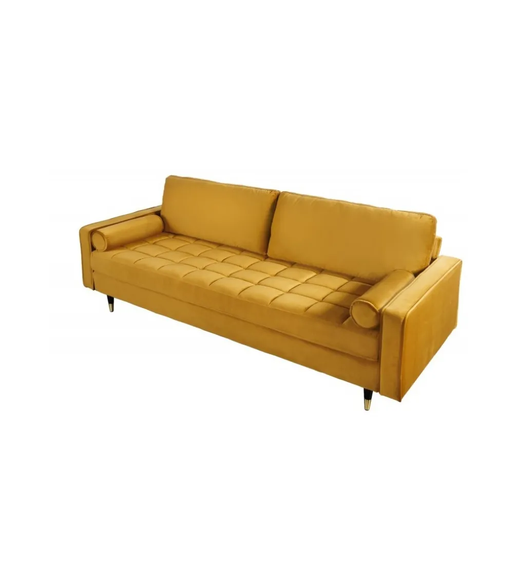 Sofa CANIS 220 cm musztardowo - żółta