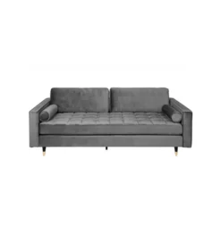Sofa CANIS Velvet 225 cm szary aksamit
