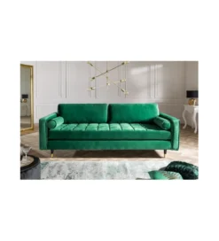Sofa CANIS velvet 220 cm szmaragdowo zielony aksamit