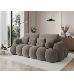 Sofa COTTONN 256 cm z funkcją spania popielaty tkanina royal 20