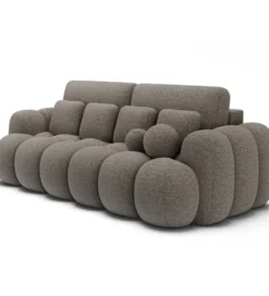 Sofa COTTONN 256 cm z funkcją spania popielaty tkanina royal 20