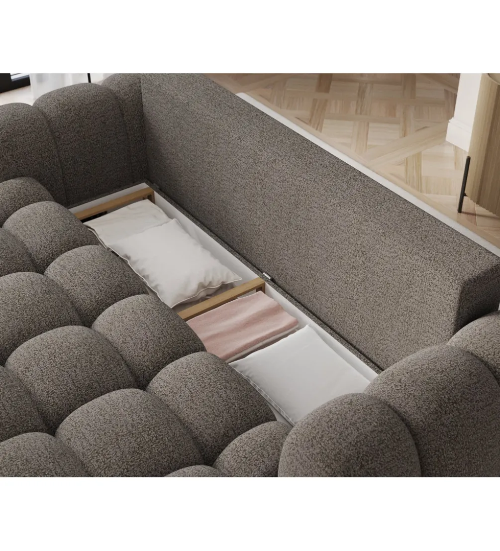 Sofa COTTONN 256 cm z funkcją spania popielaty tkanina royal 20