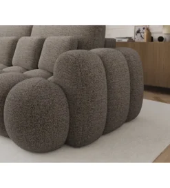 Sofa COTTONN 256 cm z funkcją spania popielaty tkanina royal 20