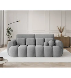 Sofa COTTONN 256 cm z funkcją spania jasny szary tkanina royal 04