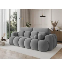 Sofa COTTONN 256 cm z funkcją spania jasny szary tkanina royal 04