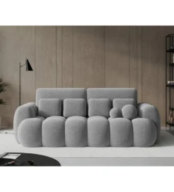 Sofa COTTONN 256 cm z funkcją spania jasny szary tkanina royal 04