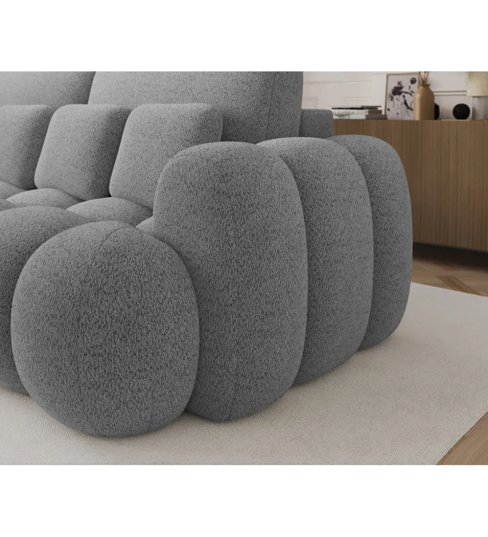 Sofa COTTONN 256 cm z funkcją spania jasny szary tkanina royal 04