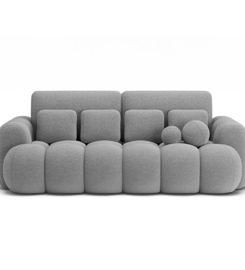 Sofa COTTONN 256 cm z funkcją spania jasny szary tkanina royal 04