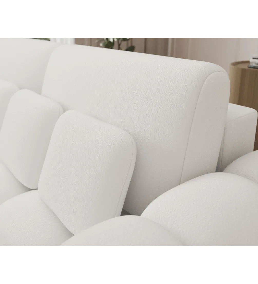 Sofa COTTONN 256 cm z funkcją spania biała tkanina paolli 01
