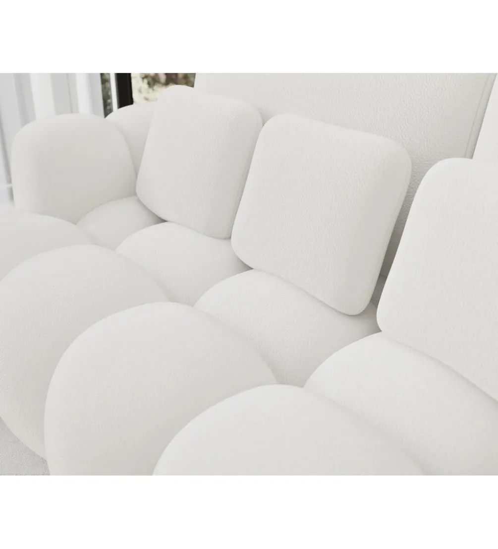 Sofa COTTONN 256 cm z funkcją spania biała tkanina paolli 01