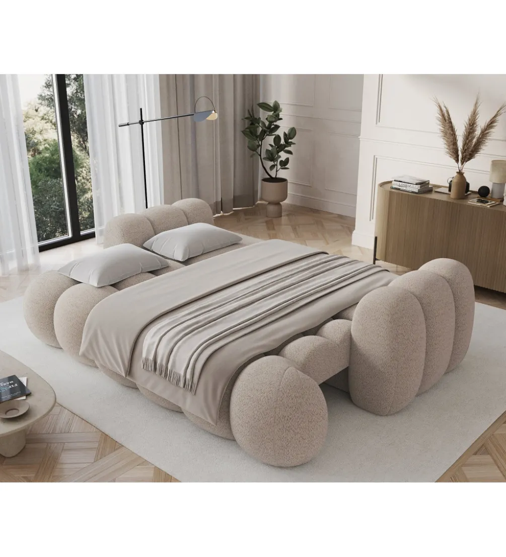 Sofa COTTONN 256 cm z funkcją spania kremowy tkanina royal 18