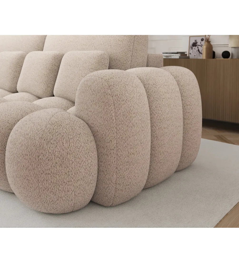 Sofa COTTONN 256 cm z funkcją spania kremowy tkanina royal 18