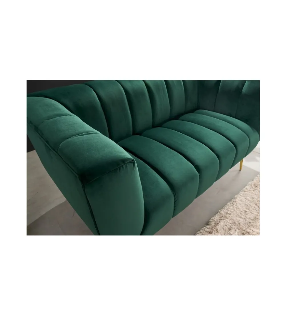 Sofa dwuosobowa Scarlett 165 cm szmaragdowo zielona