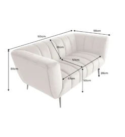 Sofa dwuosobowa Scarlett 165 cm szampański beż
