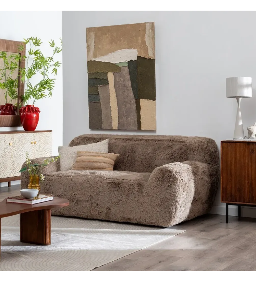 Sofa dwuosobowa WOLLY 185 cm brązowy