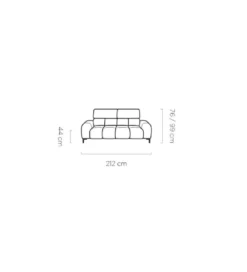 Sofa ELEKTRA Plaza 212 cm z regulowanymi zagłówkami