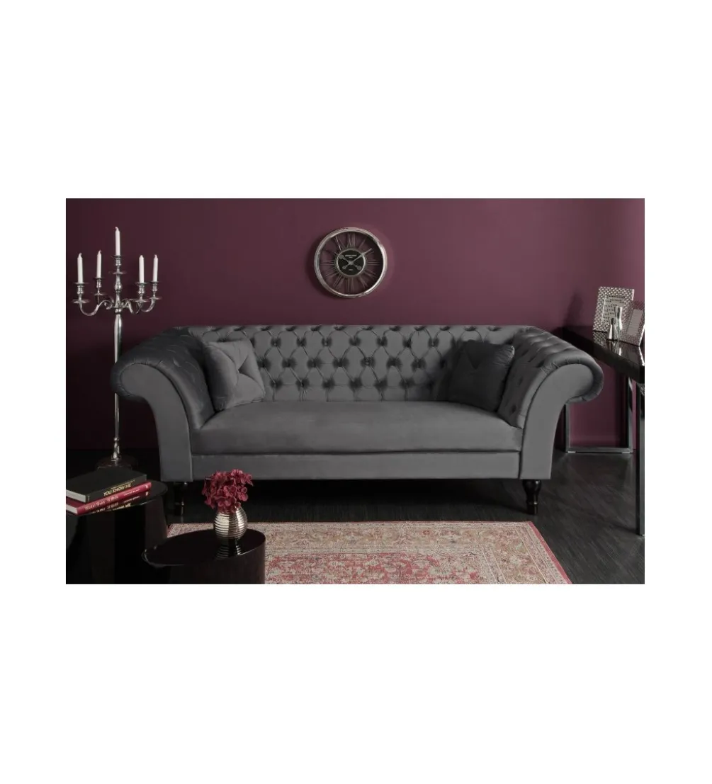 Sofa Euphoria 225 cm srebrno szara