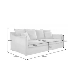 Sofa HEAVENLY Heaven 202 cm Bouclé beżowa