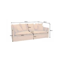 Sofa HEAVENLY Heaven 210 cm ciemna musztarda