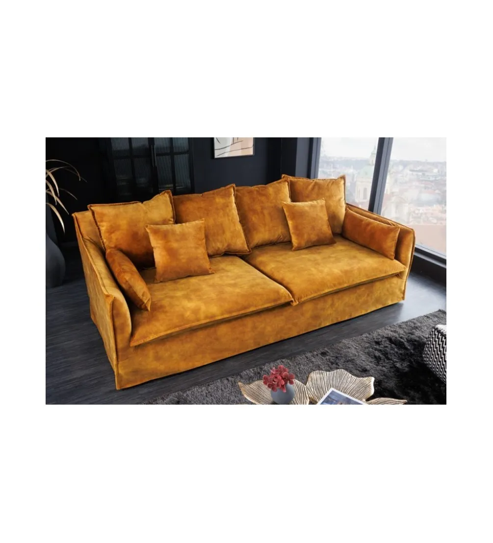 Sofa HEAVENLY Heaven 210 cm ciemna musztarda