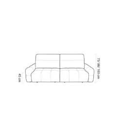Sofa MATEO BIGSOFA 264 cm Z Elektrycznie Wysuwanym Siedziskiem