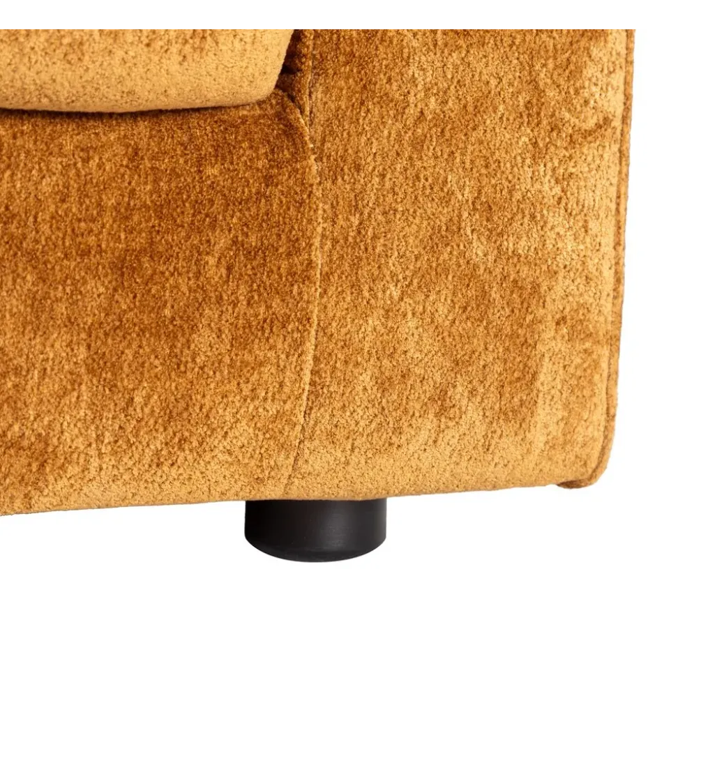 Sofa MODERN BAROCK 240 cm aksamitna musztardowo-żółta