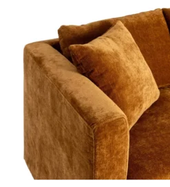 Sofa MODERN BAROCK 240 cm aksamitna musztardowo-żółta