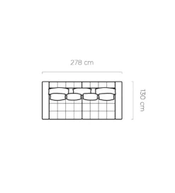 Sofa MOTTA BIGSOFA 278 cm z funkcją spania