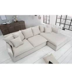 Sofa Narożna HEAVENLY Heaven 255 Cm naturalny len