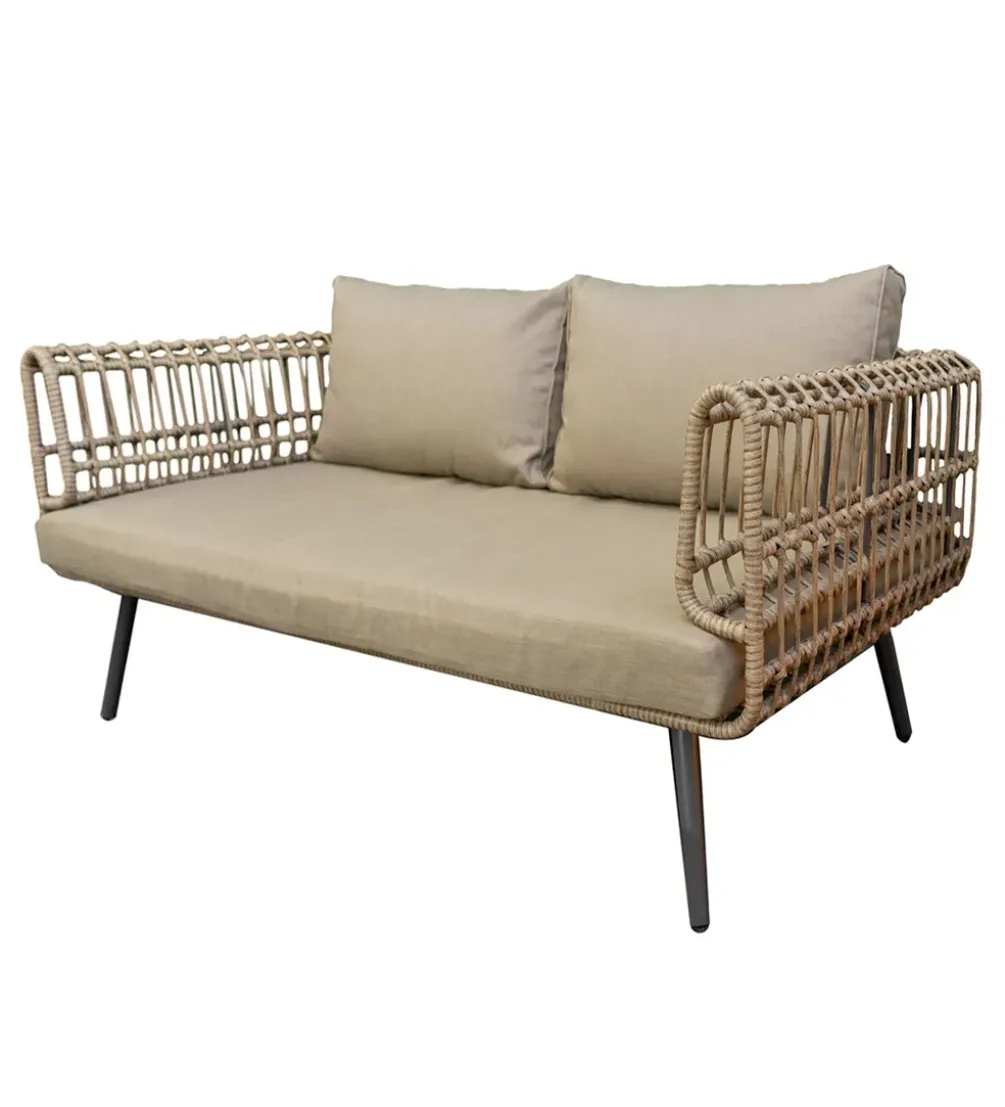 Sofa ogrodowa ARIKI 161 cm naturalna szara