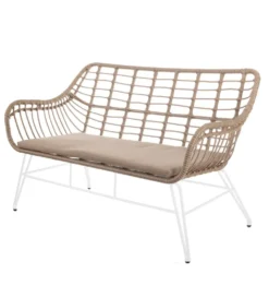 Sofa ogrodowa ARIKI 121 cm naturalna biała