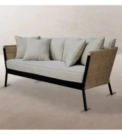 Sofa ogrodowa NIVA 171 cm naturalna czarna