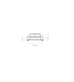 Sofa PALLADIO 194 Cm Z Elektrycznie Wysuwanym Siedziskiem