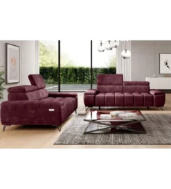 Sofa PALLADIO 194 cm Z Regulowanymi Zagłówkami