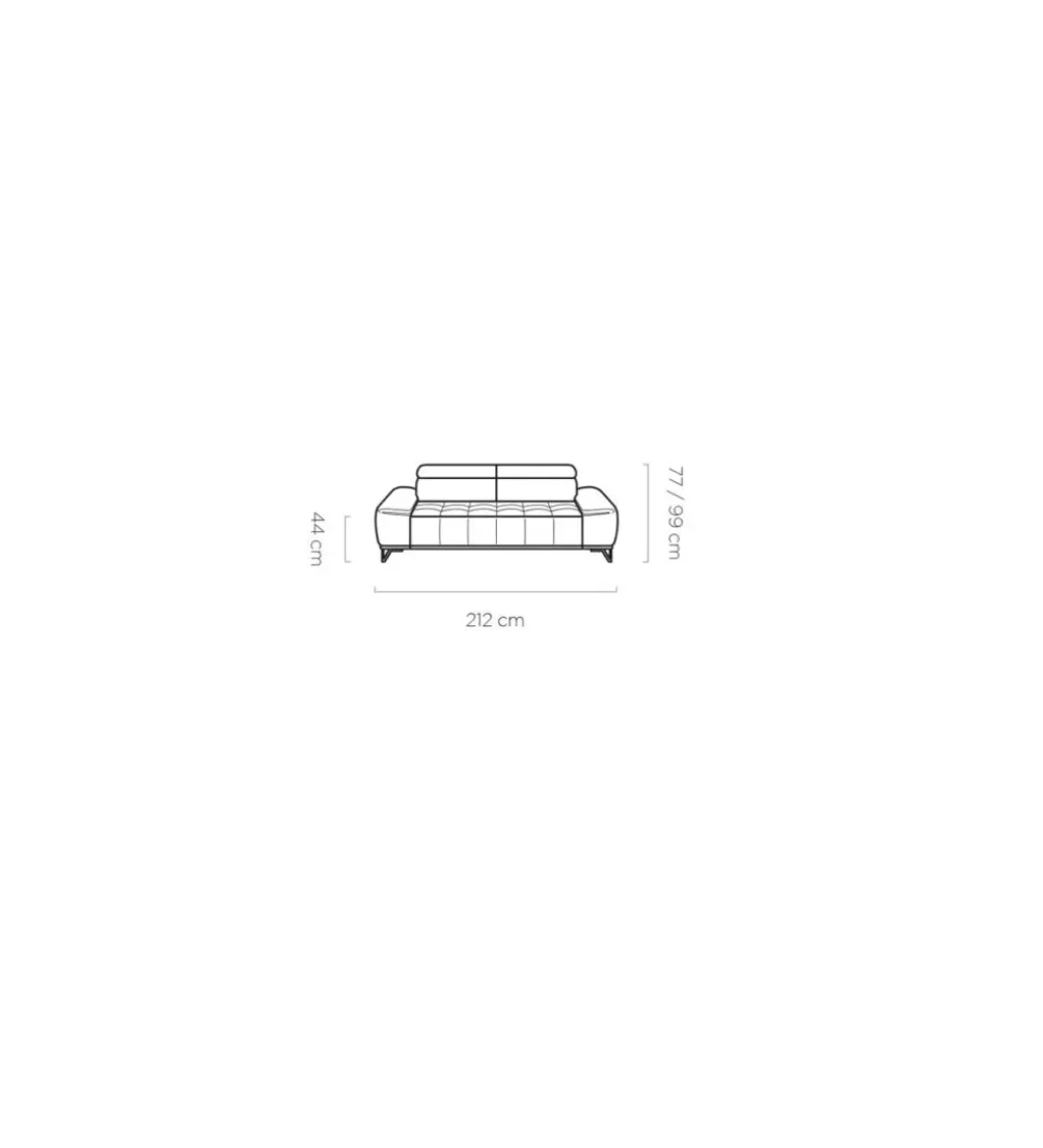 Sofa PALLADIO 194 cm Z Regulowanymi Zagłówkami