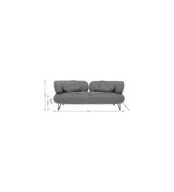 Sofa PEPPO 182 cm niebieska