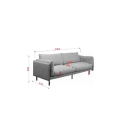 Sofa POLA 230 cm szara