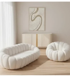 Sofa PUFETER 199 cm biała
