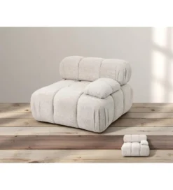 Sofa ROYAL 295 cm XL ze zdejmowanym pokryciem bouclé szare