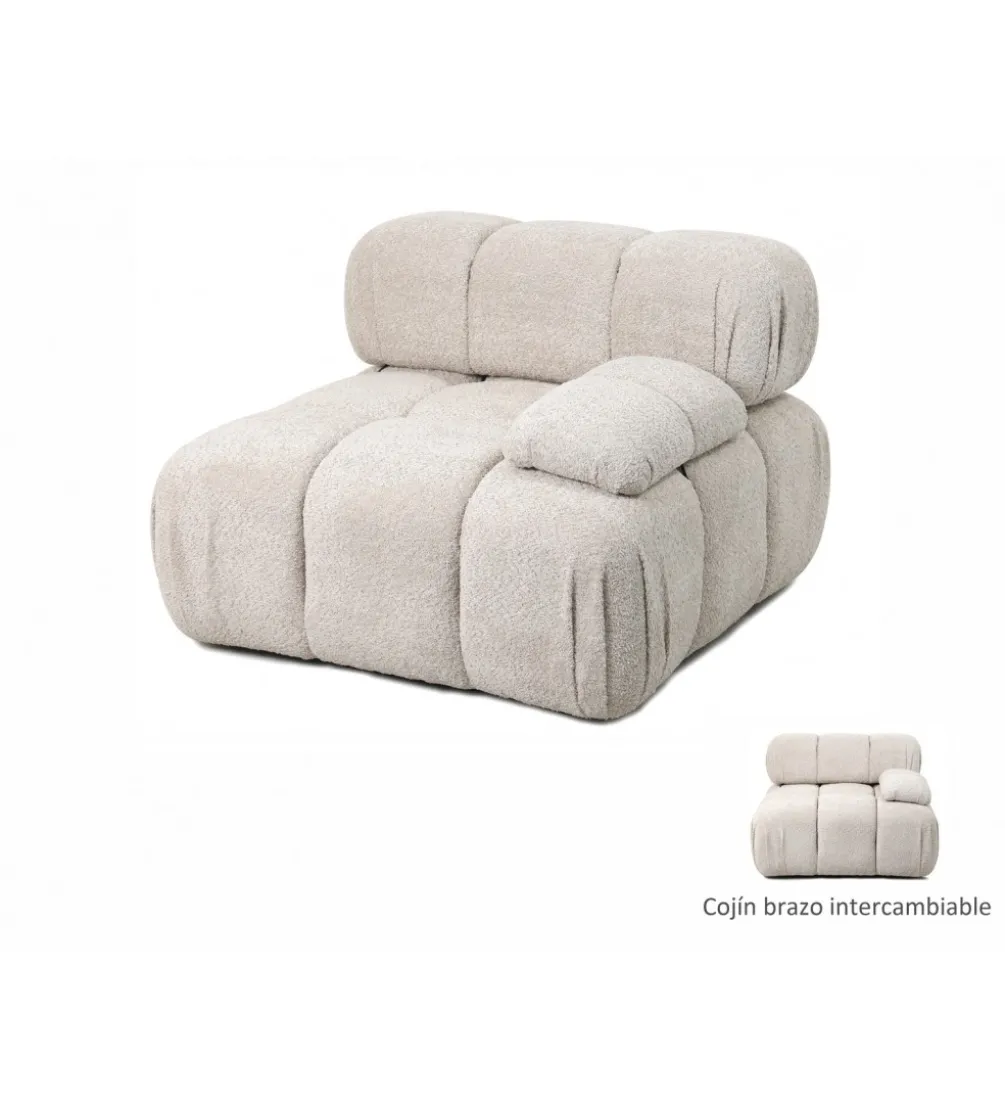 Sofa ROYAL 295 cm XL ze zdejmowanym pokryciem bouclé szare