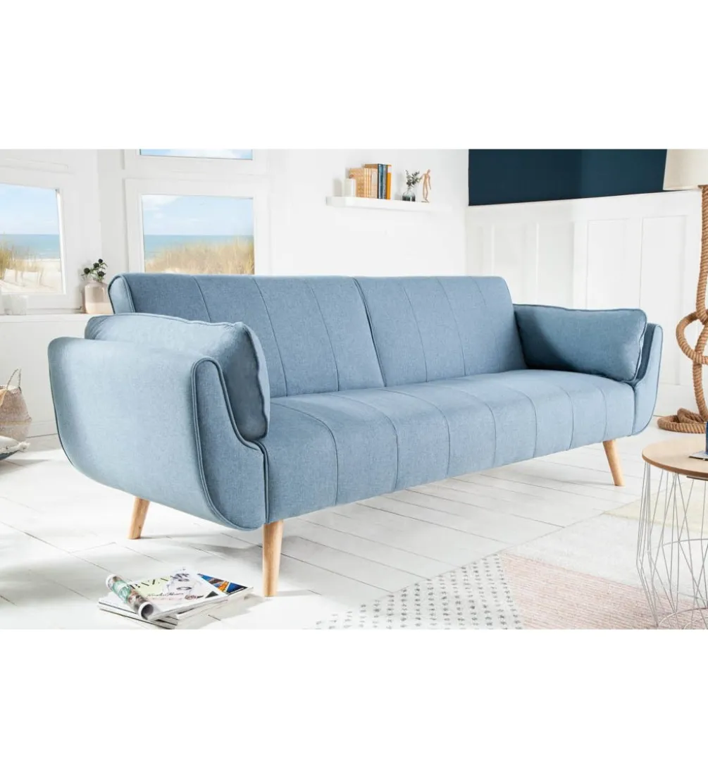Sofa Rozkładana BELLA 215 Cm Jasnoniebieska Puella