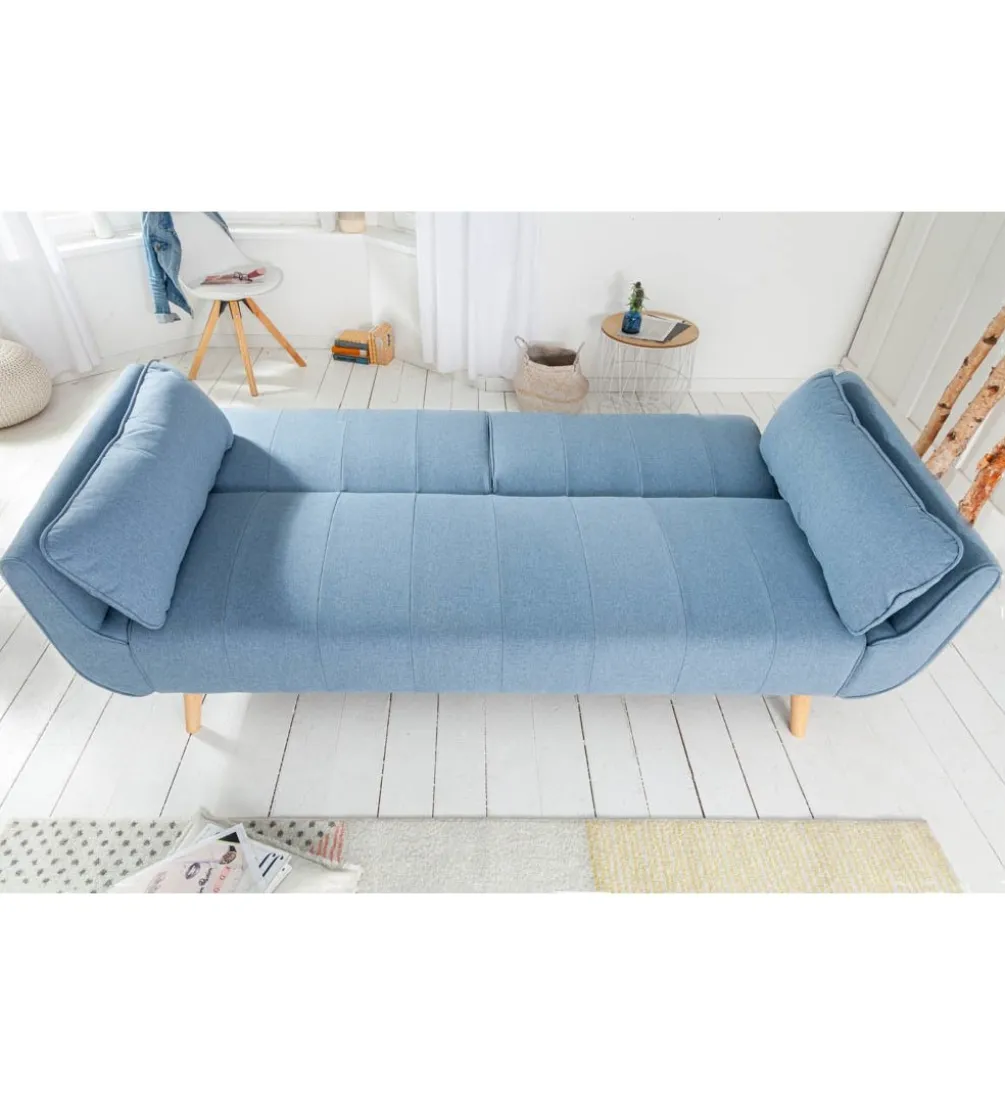Sofa Rozkładana BELLA 215 Cm Jasnoniebieska Puella