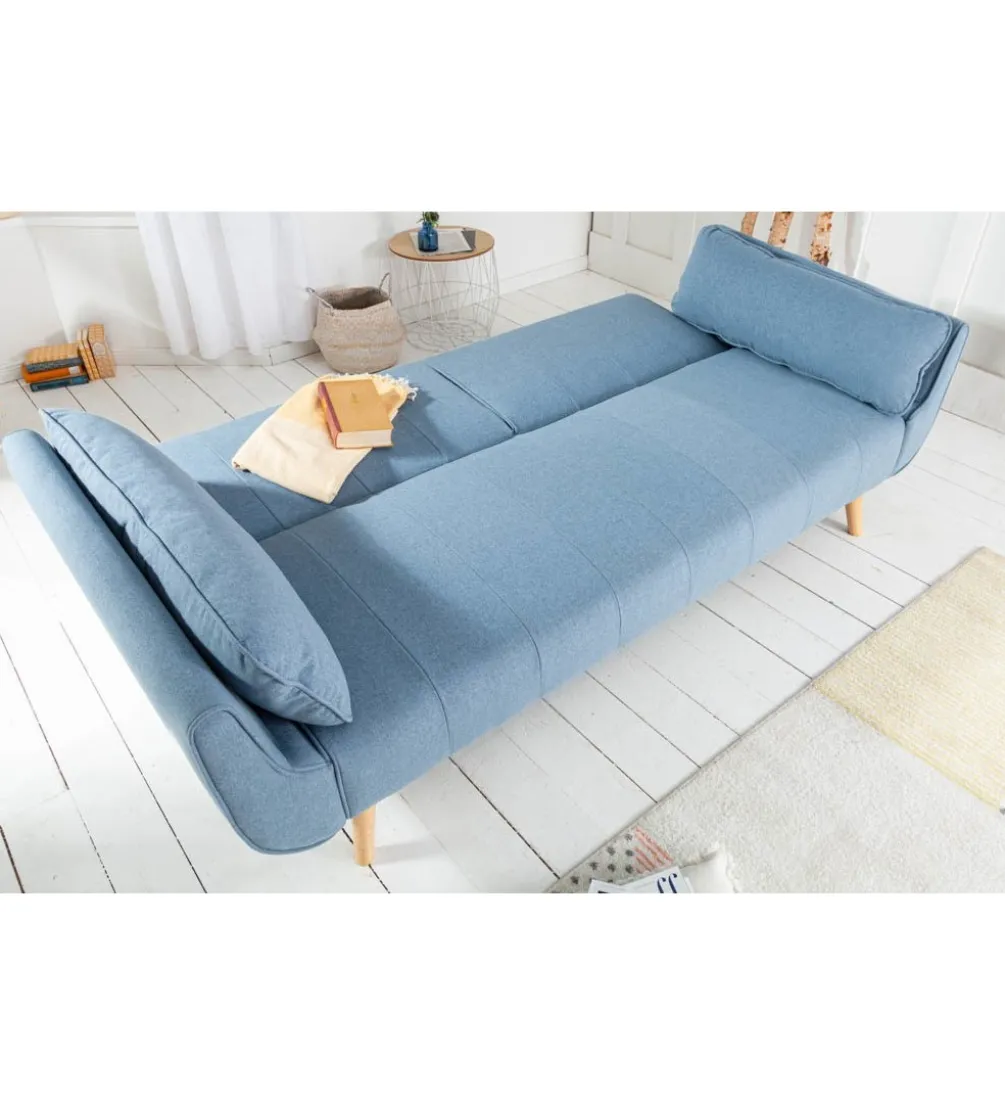 Sofa Rozkładana BELLA 215 Cm Jasnoniebieska Puella
