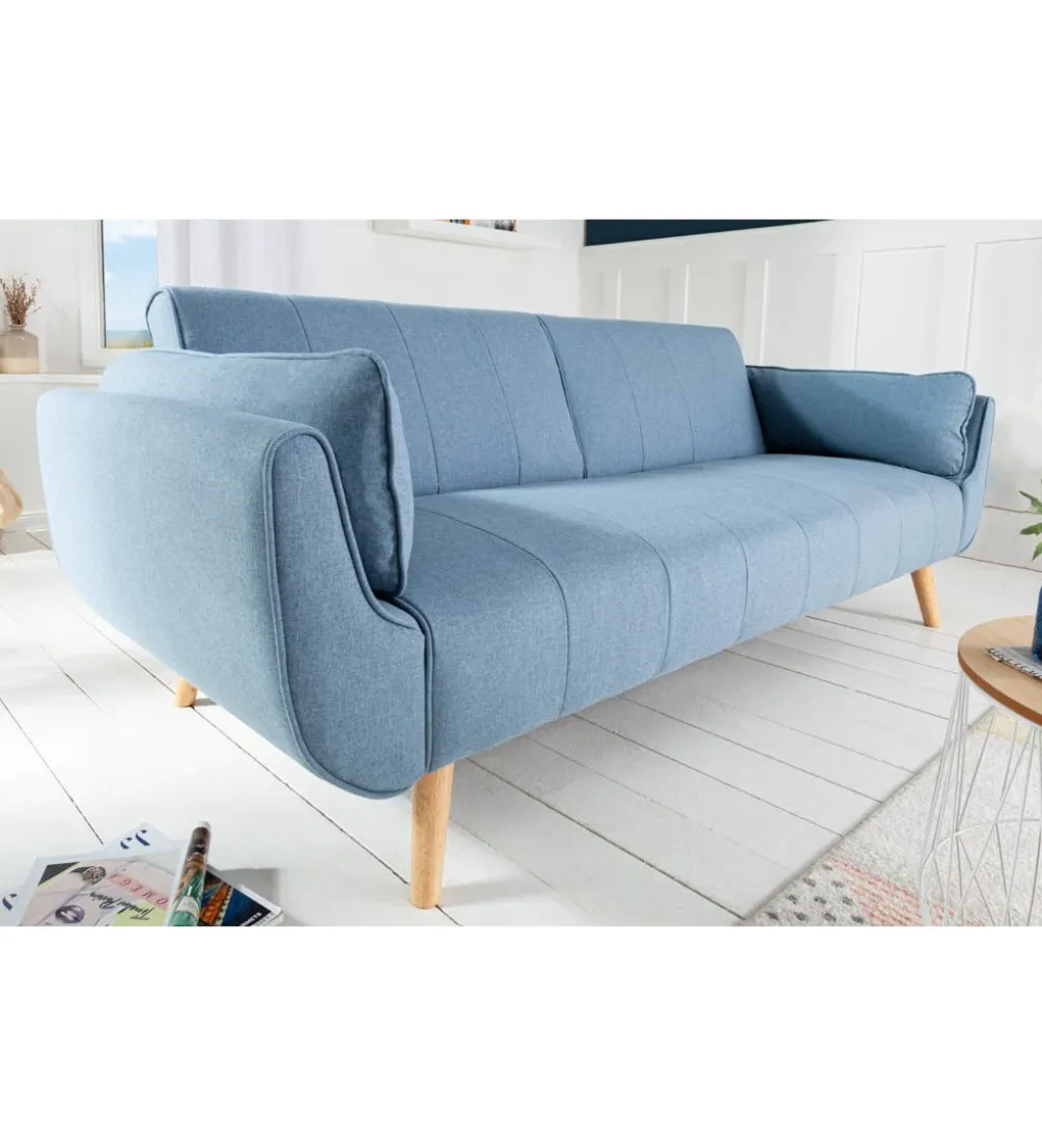 Sofa Rozkładana BELLA 215 Cm Jasnoniebieska Puella