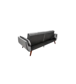 Sofa rozkładana BELLA 215 cm różany aksamit Puella