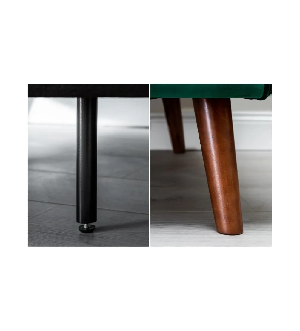 Sofa rozkładana BELLA 215 cm zielony aksamit Puella