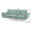 Sofa rozkładana BELLA II 215 cm zielony aksamit Puella