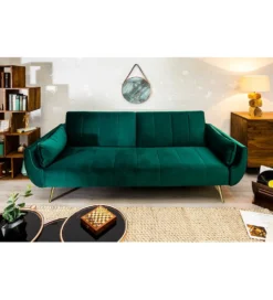 Sofa rozkładana BELLA II 215 cm zielony aksamit Puella