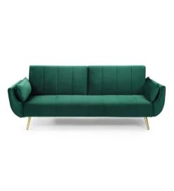 Sofa rozkładana BELLA II 215 cm zielony aksamit Puella